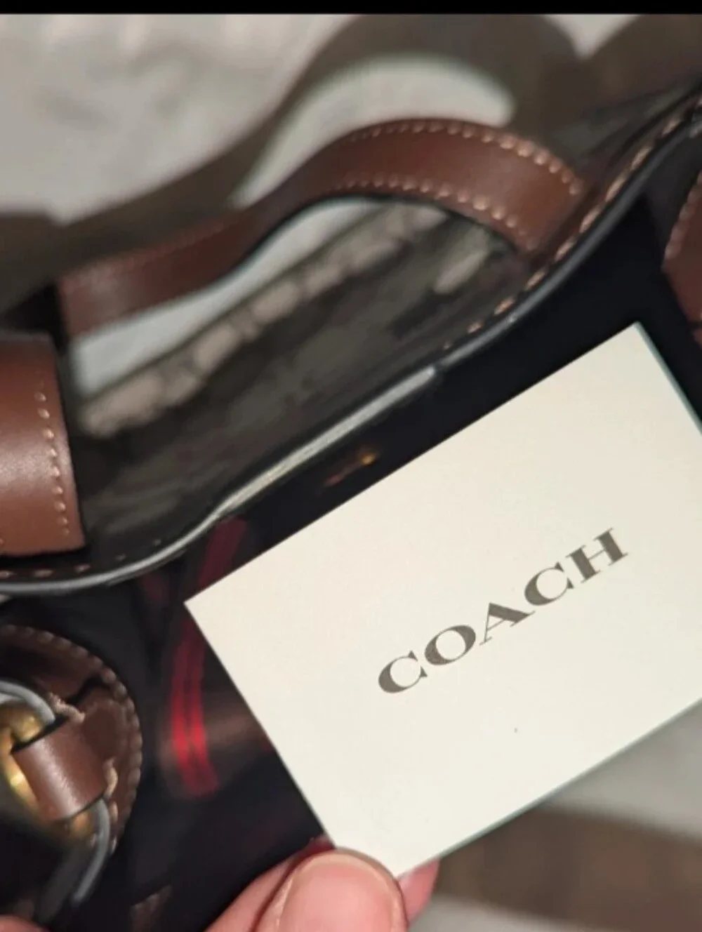 Coach Field Tote 22 Signature Jacquard Canvas & Leather 9